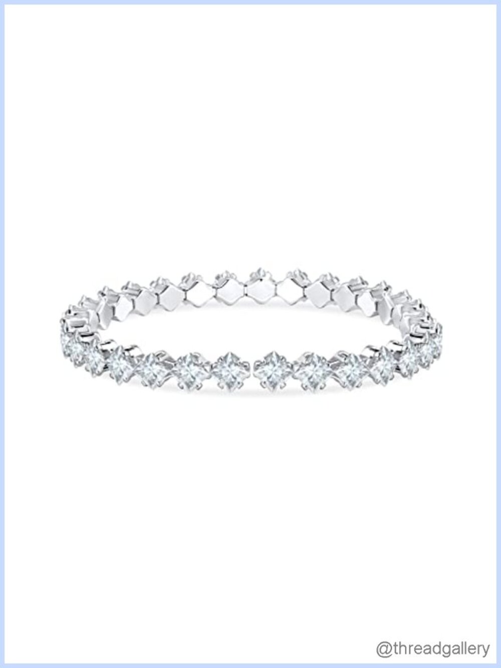 Adjustable Cuff Tennis Bracelet 14K Gold Plated Cubic Zirconia Rhinestone Bangle